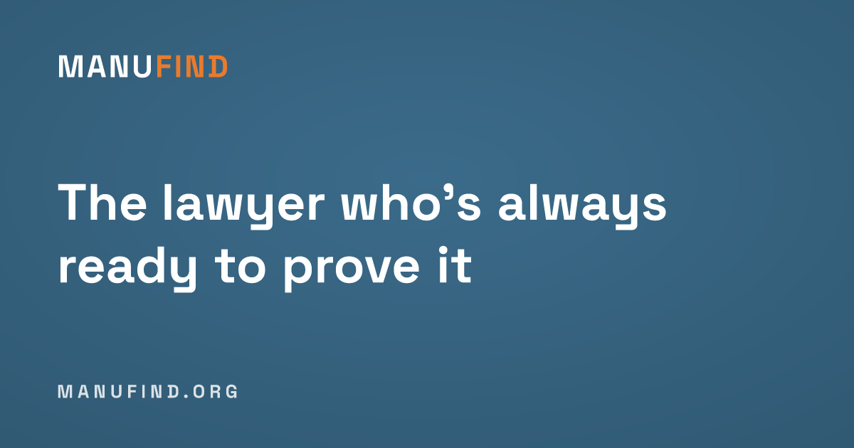 The lawyer who's always ready to prove it